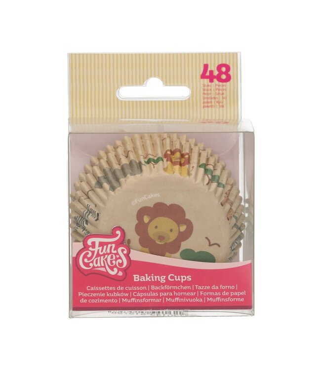 Funcakes FunCakes Baking Cups Safari Animals pk/48