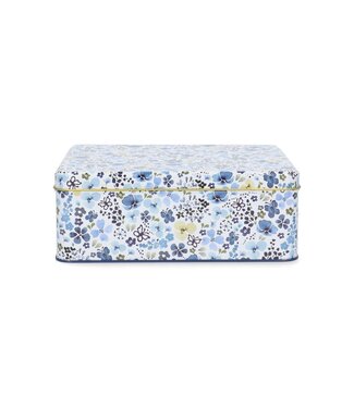 Bunzlau Castle Bunzlau Rectangular Tin Box/ koekjesblik 19x15 cm - Flowerbed