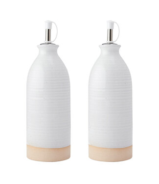Kitchencraft KitchenCraft Idilica olie- en azijnflessen, set van 2, crème, 450 ml