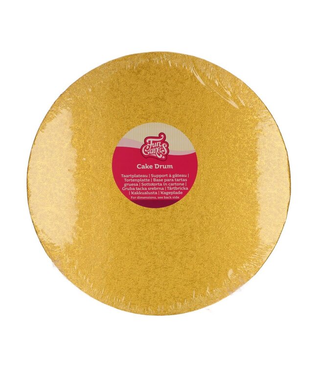 Funcakes FunCakes Cake Drum Rond Ø30,5 cm - Goud