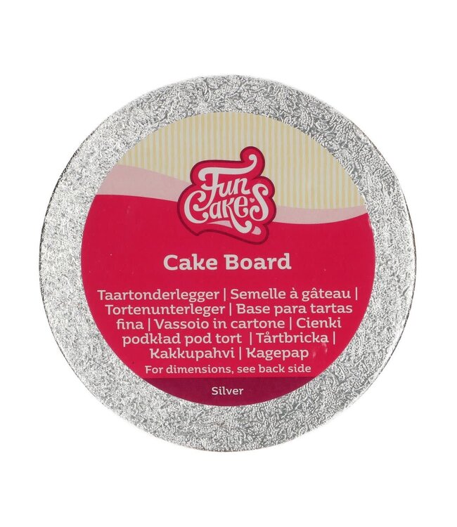 Funcakes Funcakes cake drum 10 cm zilver