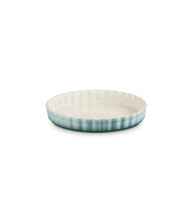 Le Creuset taartvorm/ quiche  aardewerk 28 cm SeaSalt aktie van 55,- voor 42,- *