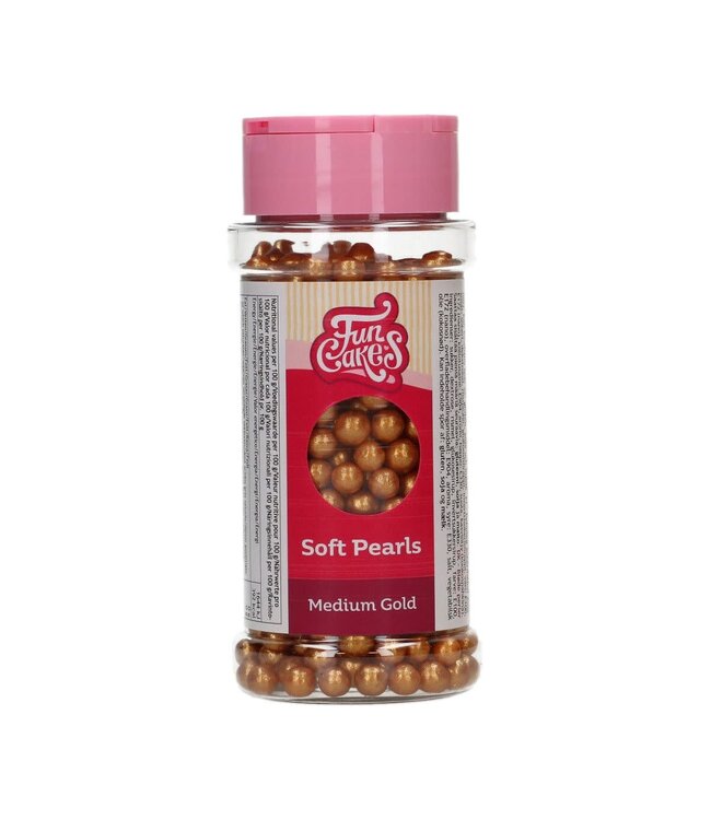 Funcakes FunCakes Zachte Parels Medium Goud 60 g