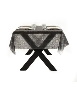 PVC Tafelzeil Kant  Aya zwart 1.40 m breed per 0.5 meter