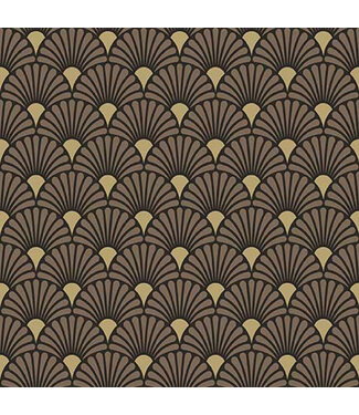 Ambiente Ambiente Servetten Art Deco balck Gold 20 stuks