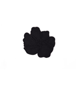 Tools2cook Tools2Cook Flower glas onderzetter Poppy Black
