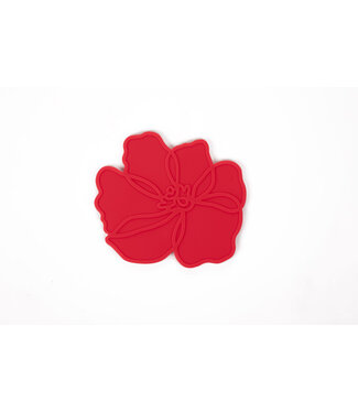 Tools2cook Tools2Cook Flower glas onderzetter Poppy Red