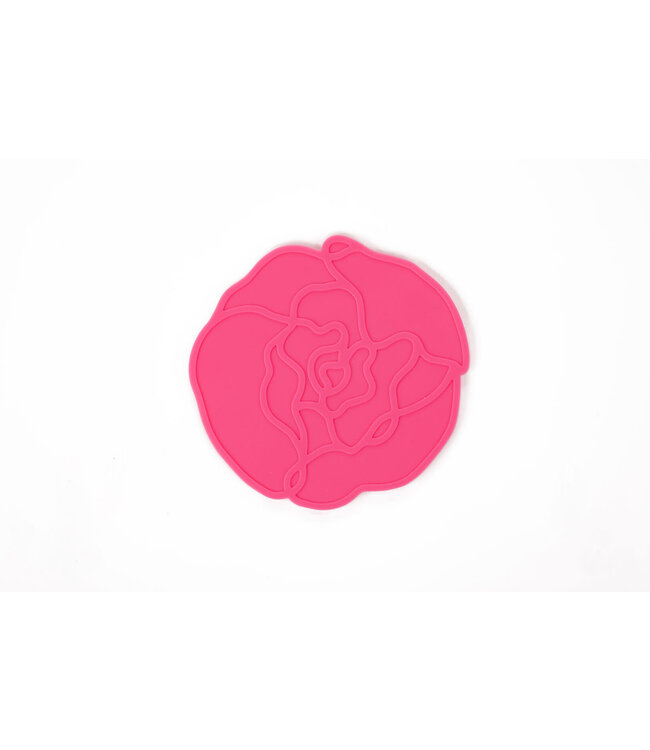 Tools2cook Flower glas onderzetter Peony Dark Pink