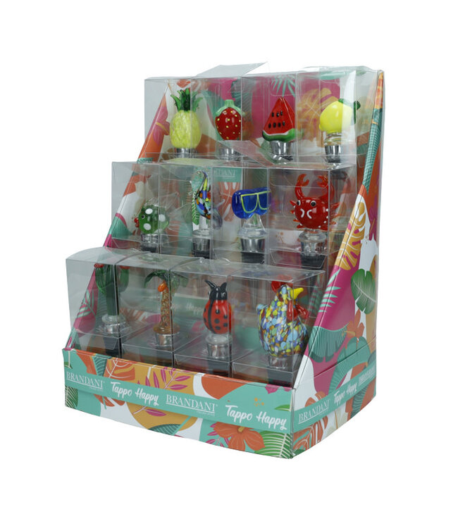 flessen stopper/Wijn stopper  Happy  By Bella Roba  assorti