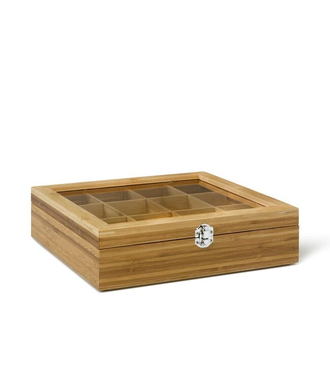 Bredemeijer Bredemeijer theedoos 12 vaks bamboe met venster
