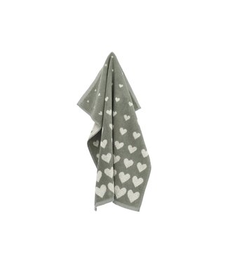 Bunzlau Castle Bunzlau Castle kitchen towel Hearts Dark Green