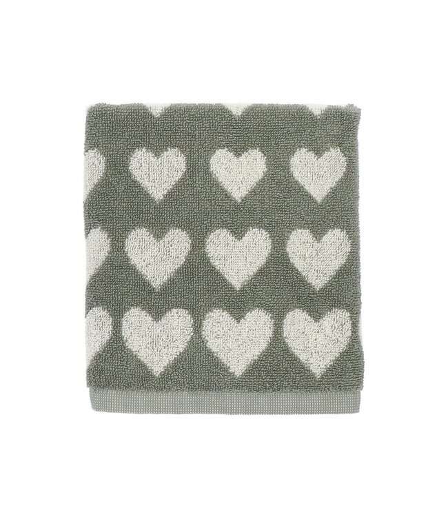 Bunzlau Castle Bunzlau Castle kitchen towel Hearts Dark Green
