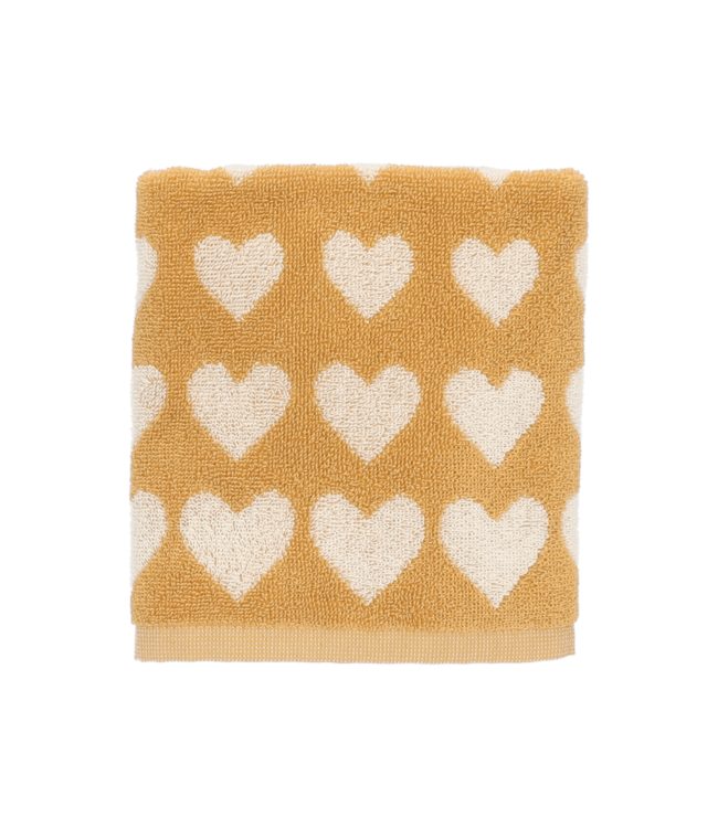 Bunzlau Castle Bunzlau  handdoek Hearts geel 60x53 cm