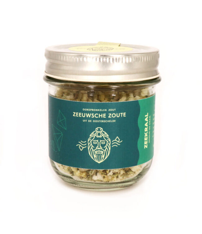 Zeeuwsche Zoute Zeeuwsche Zoute Zout Zeekraal glazen pot 100 gram