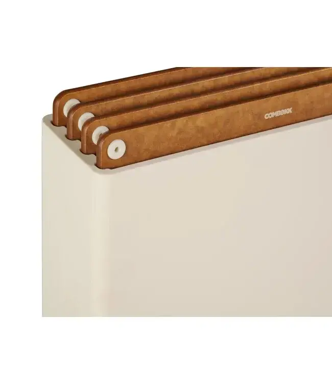 Combekk Combekk set 4 stuks snijplanken inclusief houder Zand/Bruin