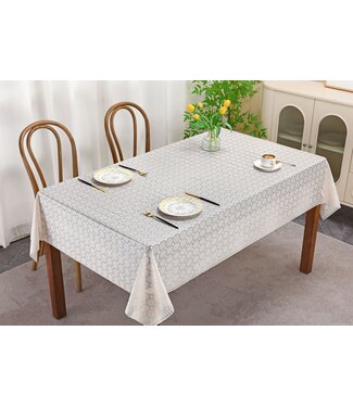 PVC Tafelzeil Kant Mila wit 1.40 m breed per 0.5 meter