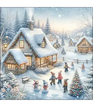 Ambiente Ambiente Servetten Winter in backyard FSC mix