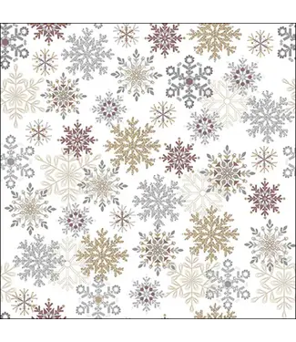 Ambiente Ambiente Servetten Snowflakes all over white