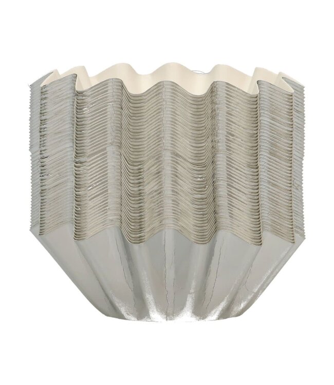 Funcakes Funcakes Bloom baking cups metallic zilver 48 st.