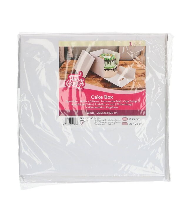 Funcakes FunCakes Taartdoos Wit 25x25x25cm