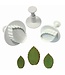 PME PME Rose Leaf plunger cutter set 3 stuks