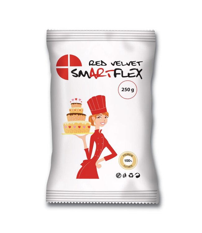 SmartFlex SmartFlex  fondant rood Velvet 250 gram