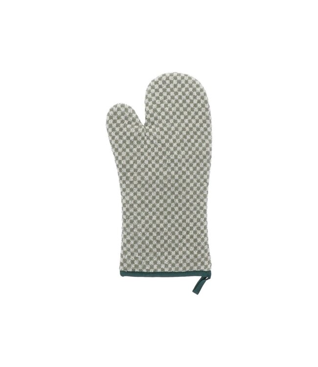 Bunzlau Castle Bunzlau ovenwant/ Oven Glove Small Check Dark Green