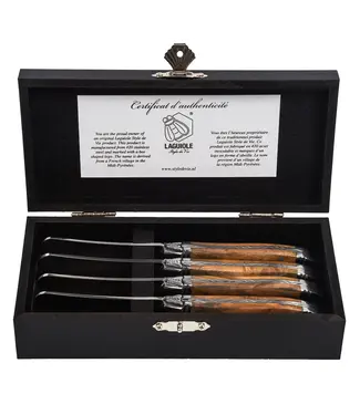 Laguiole Laguiole Luxury Line botermesjes 4 dlg olijfhout