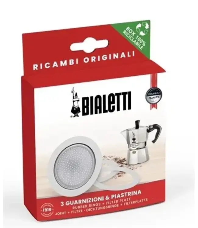 Bialetti Bialetti filterplaatje + rubberen ringen 1 cup