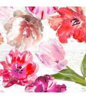 PVC Tafelzeil tulpen 1.40 m breed  per 0.50 meter