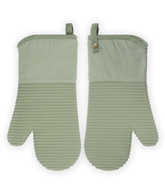 Tiseco Home Studio Ovenwanten Silo 18x33 cm, set 2 stuks groene thee