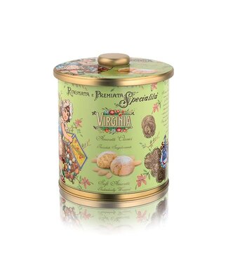 Antico Pastificio Virginia vintage groen blik met amaretti 220 gram