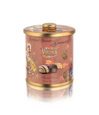 Antico Pastificio Virginia Barrel bruin blik sinaasappel/ gember amaretti 220 g