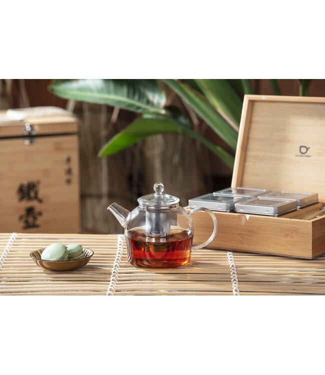 Bredemijer Bredemeijer glazen theepot Minuet Santhee 0.5 liter met RVS filter