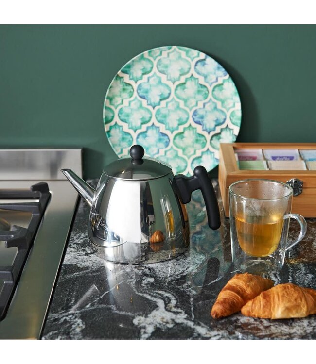 Bredemijer Bredemeijer theepot Duet Classic 1,2 liter zwart beslag vlakke bodem