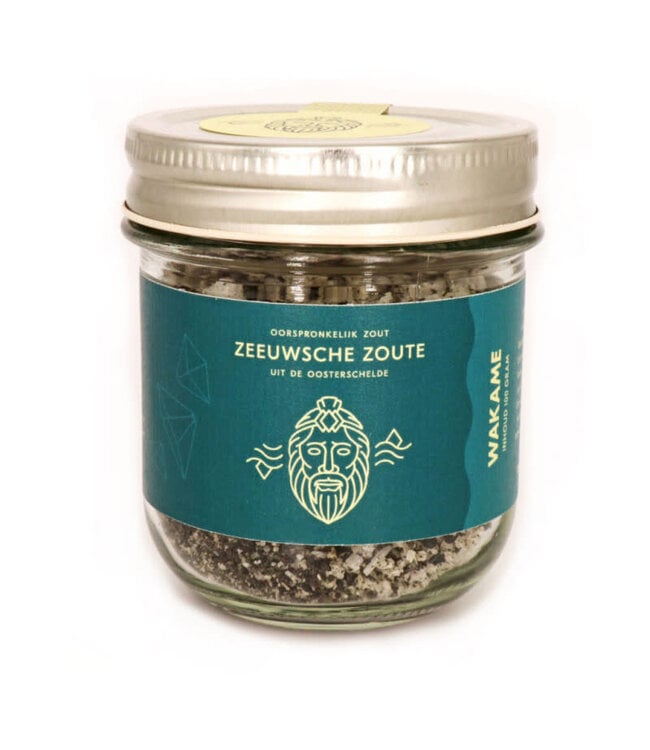 Zeeuwsche Zoute Zout Wakame glazen pot 100 gram
