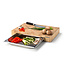 Continenta Continenta kopshouten hakblok rubberhout 39x27x6.5cm met rvs Gastronormbak