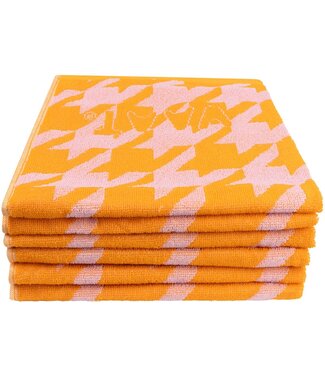 Vaat VAAT Keukenhanddoek I love pied- de poule Pink/Orange