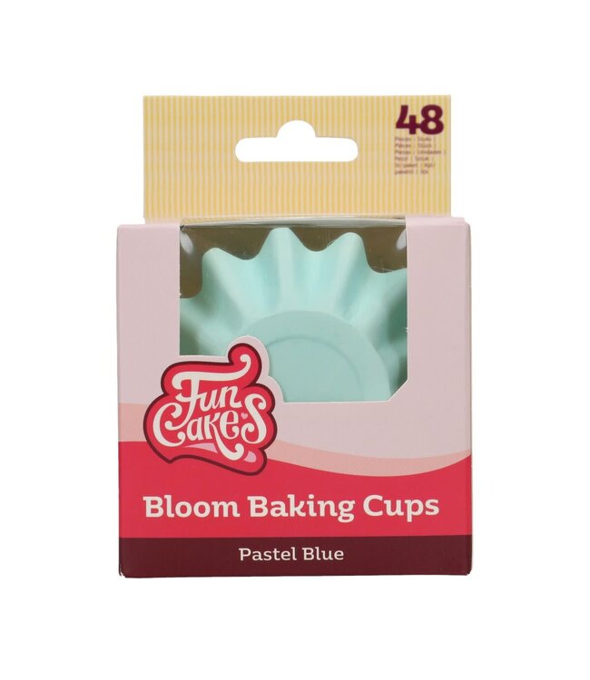 Funcakes Funcakes Bloom baking cups  Pastel Blue 48 st.