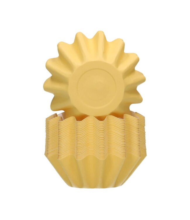 Funcakes Funcakes Bloom baking cups  Pastel Yellow 48 st.