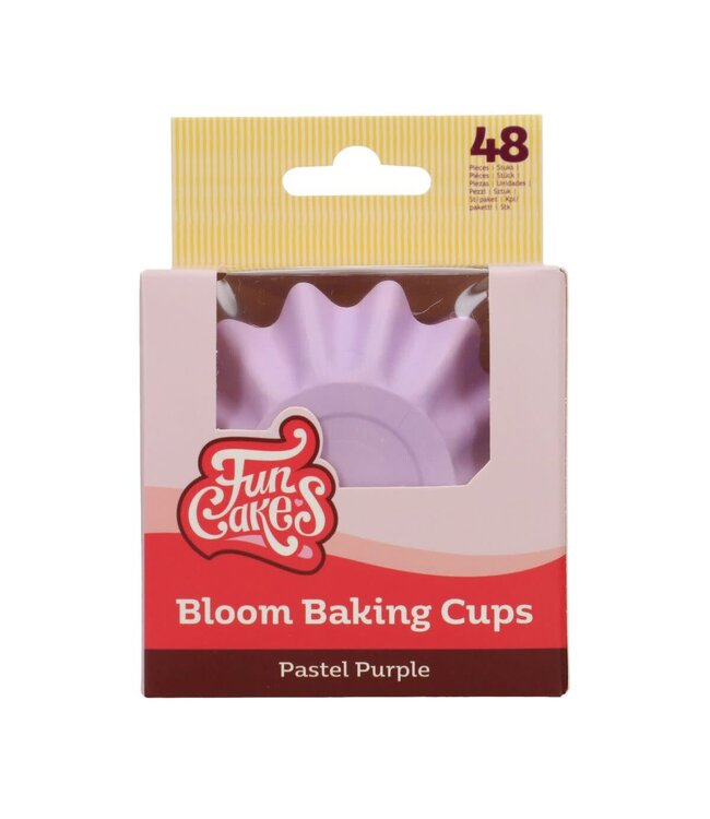 Funcakes Funcakes Bloom baking cups  Pastel Purple 48 st.