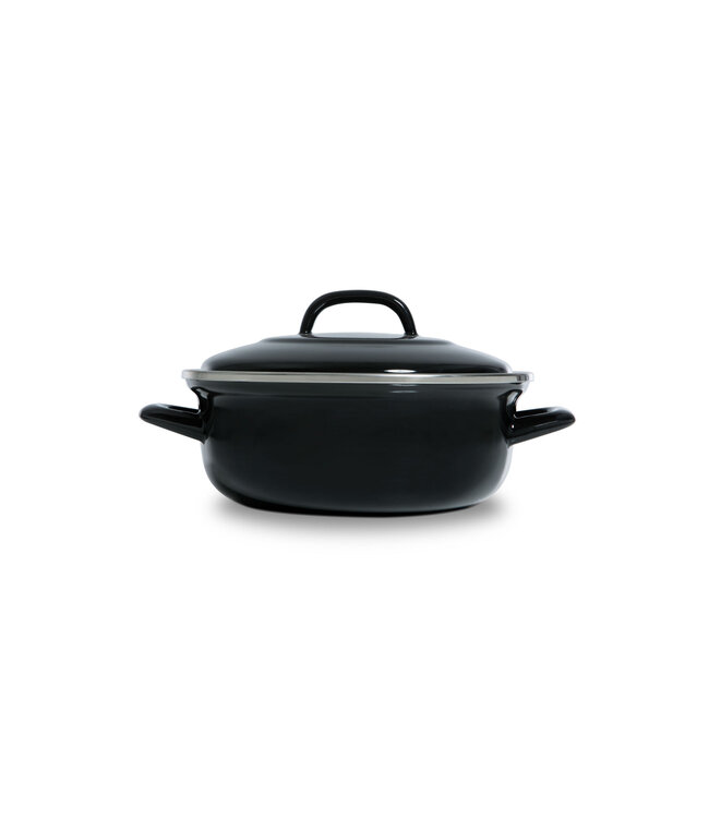 BK Fortalit braadpan 24 cm zwart/blauw 2.5  ltr
