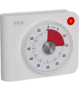 TFA TFA kookwekker/ visuele timer digitaal wit/ rood