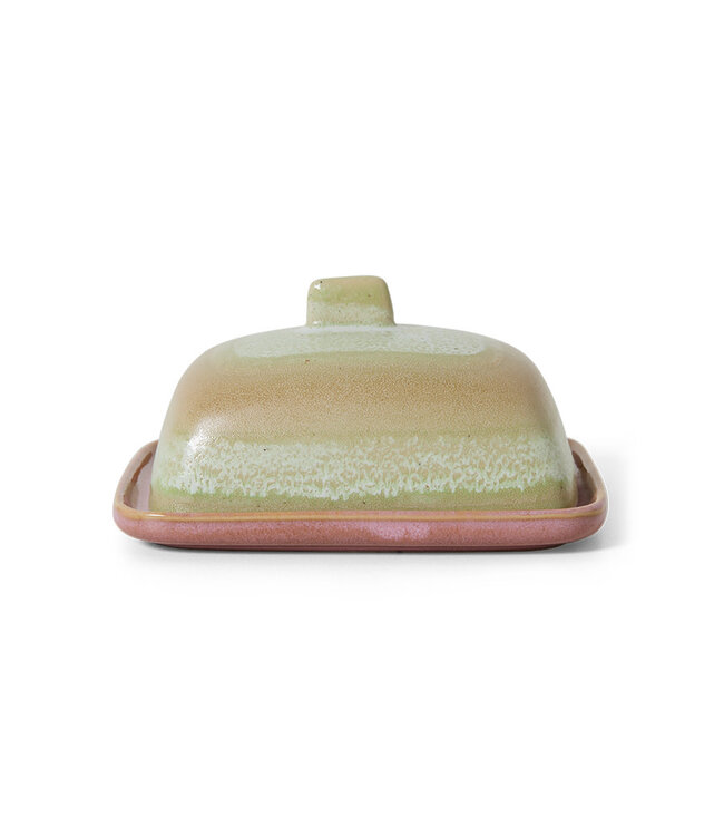 HK Living HK 70s ceramics: butter dish, skyline