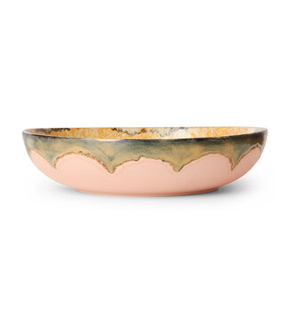 HK Living HK 70s ceramics: salad bowl, sunflower 33x8 cm
