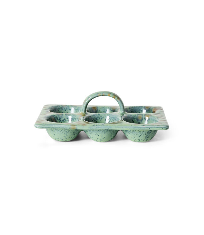 HK Living HK 70s ceramics: egg tray, minty