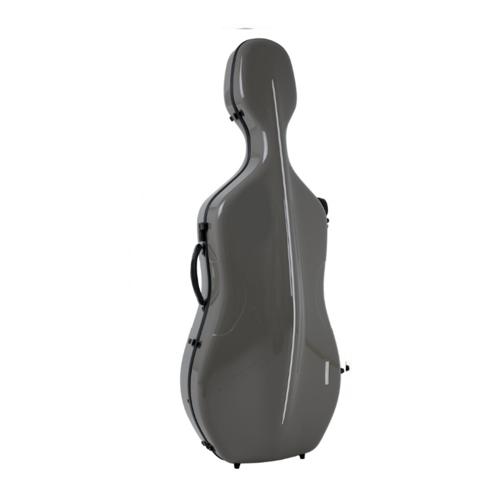 GEWA Air Etui en carbone pour violoncelle, gris, 3,9 kg, espace pour 2 archets, brillant, protection du chevalet en aluminium, serrure à combinaison