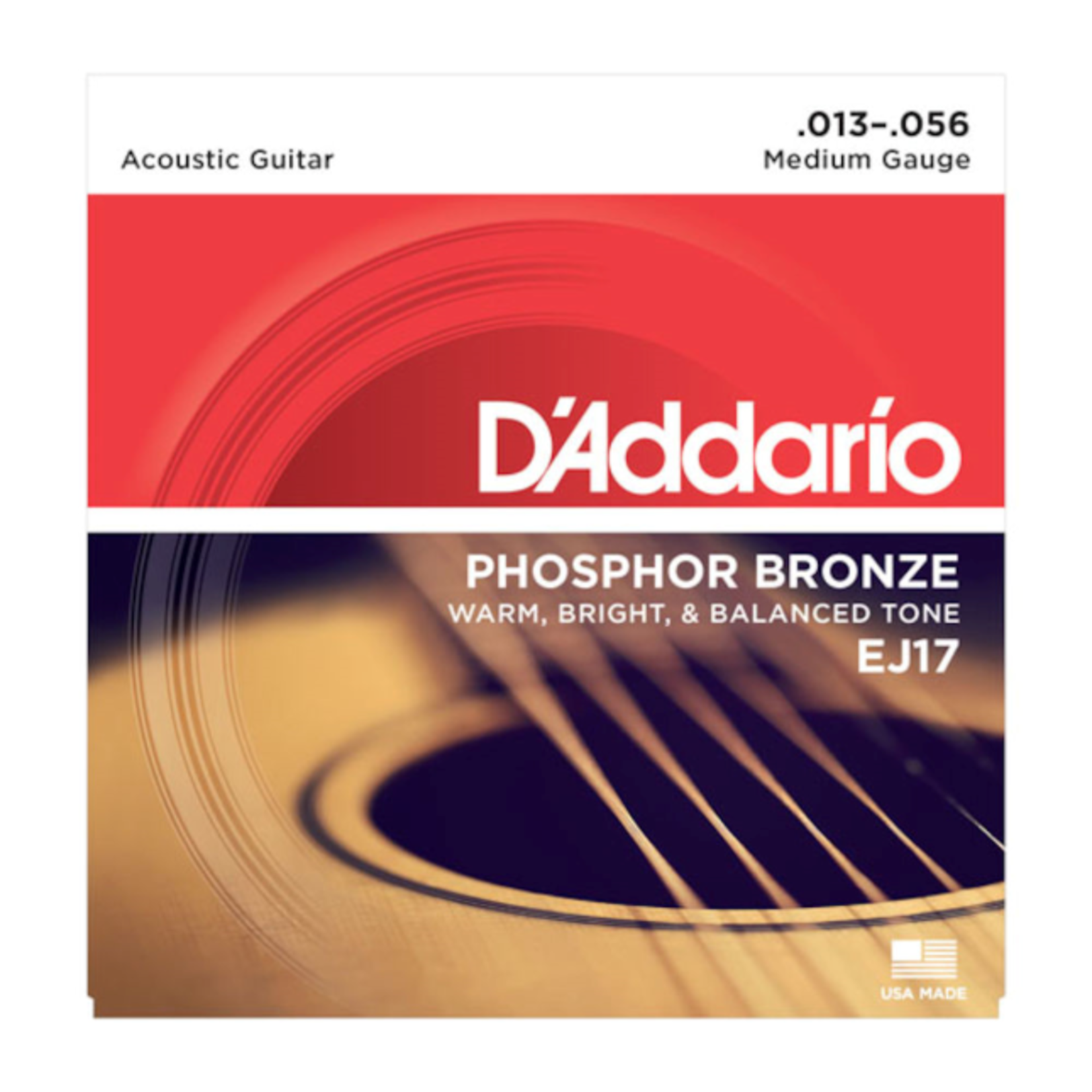 D'ADDARIO snarenset voor akoestische gitaar, phosphor bronze