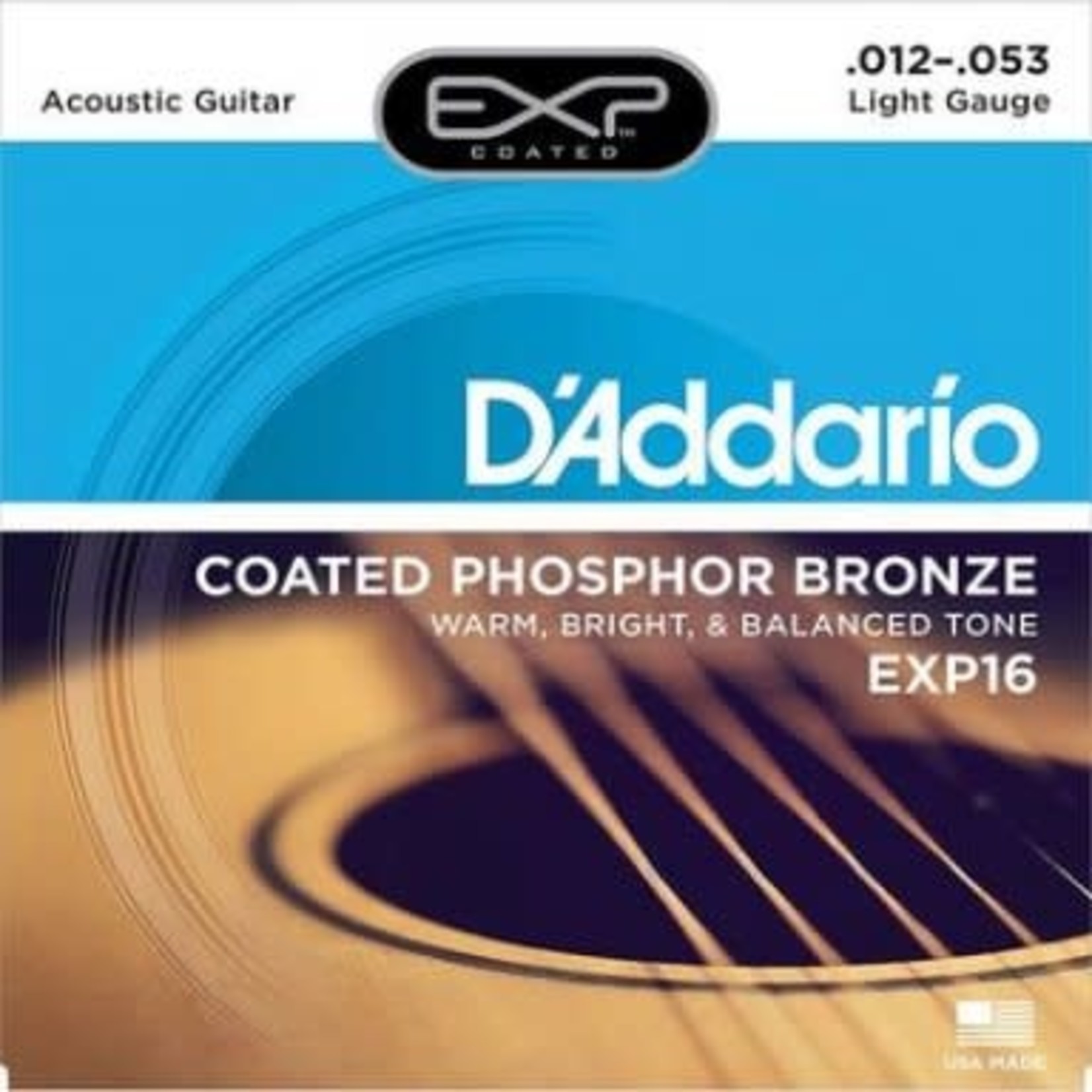 D'ADDARIO EXP string set for acoustic guitar, light, exp16
