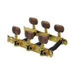 Salvador Cortez Genuine replacement part set of machine heads 3l3r, gold with amber pe -